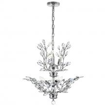 CWI Lighting 5206P22C - Ivy 6 Light Chandelier With Chrome Finish