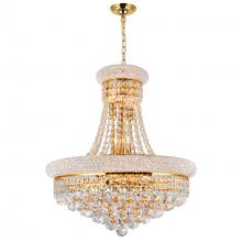 CWI Lighting 8001P20G - Empire 14 Light Down Chandelier With Gold Finish