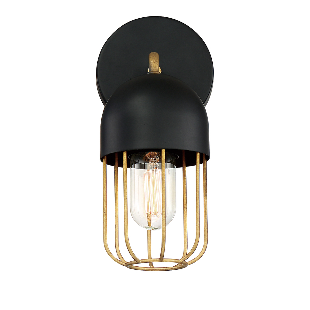 Palmerston, 1LT Wall Sconce, Blk