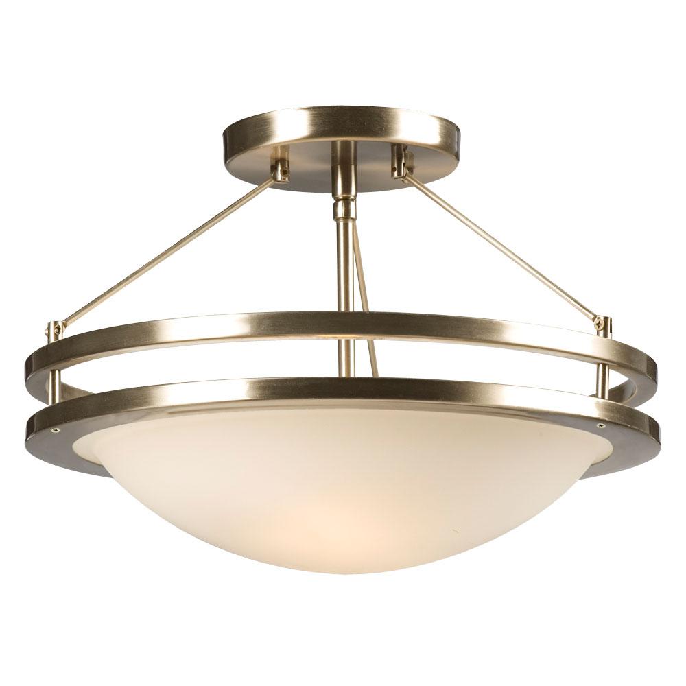 Centre 2-Light LED Pendant in Satin Nickel With Frosted Glass Orig $294 