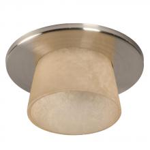 Galaxy Lighting 632BN/TS - 3" Low / Line Voltage Decorative Trim - Brushed Nickel / Tea Stain Glass