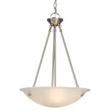 Galaxy Lighting 815116BN - Pendant - Brushed Nickel with Marbled Glass
