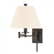Hudson Valley 7721-OB-WS - 1 LIGHT WALL SCONCE WITH PLUG w/WHITE SHADE