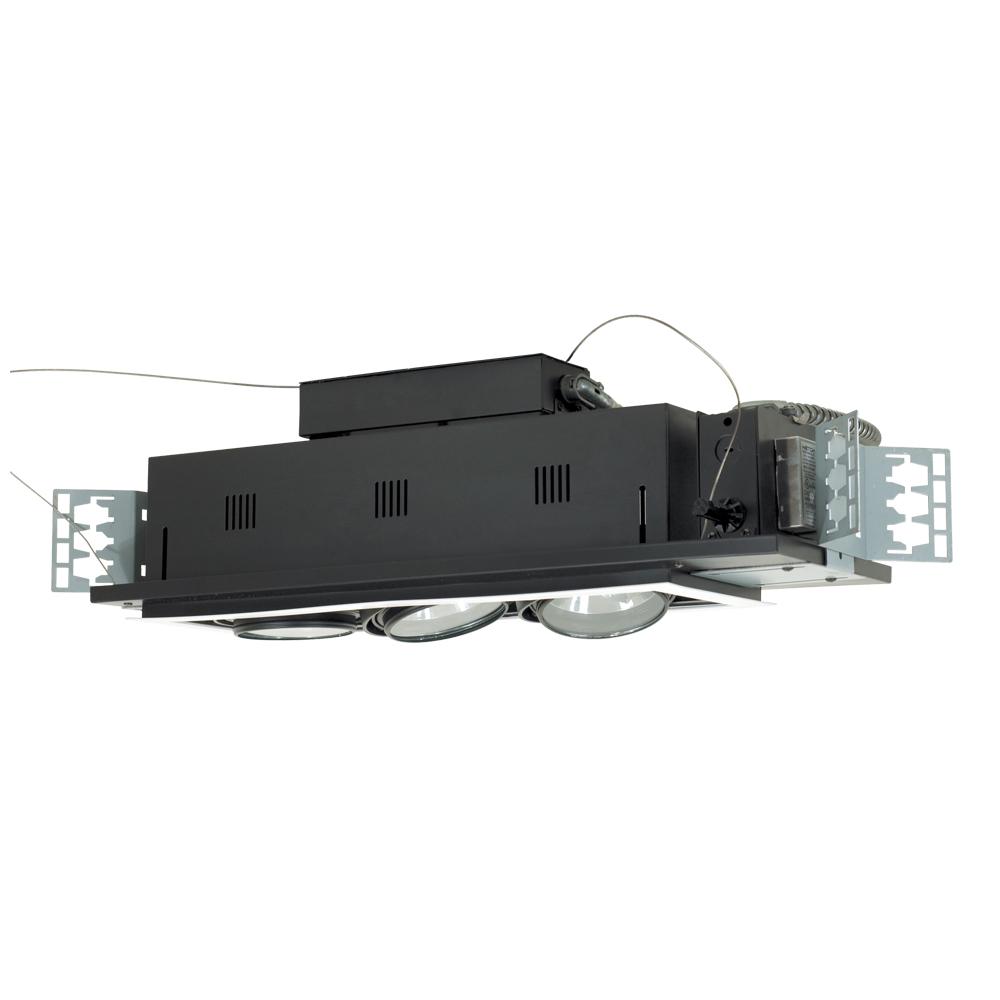 3-Light Double Gimbal Linear Recessed Low Voltage Fixture