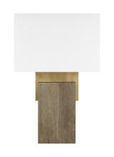 Visual Comfort & Co. Modern Collection 700PRTSLB26NB-LED930 - The Slab Large 1-Light Damp Rated Dimmable Table Lamp in Natural Brass