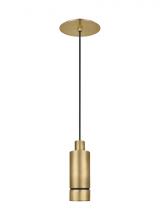 Visual Comfort & Co. Modern Collection 700TDSOT9NB-LED927 - Modern Sottile dimmable LED Small Ceiling Pendant Light in a Natural Brass/Gold Colored finish