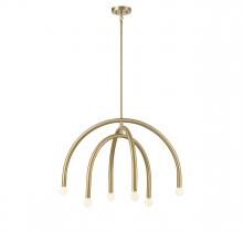 Savoy House Meridian M100115NB - 6-Light Chandelier in Natural Brass