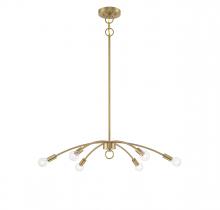 Savoy House Meridian M100116NB - 6-Light Chandelier in Natural Brass