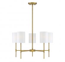 Savoy House Meridian M10067NB - 5-Light Chandelier in Natural Brass