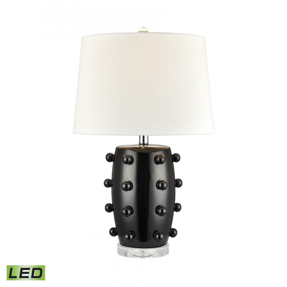 Torny 25'' High 1-Light Table Lamp - Black - Includes LED Bulb