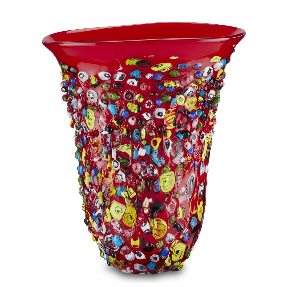 Rosso Red Glass Vase