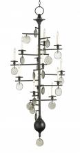 Currey 9125 - Sethos Large Black Recycled Glass Chandelier
